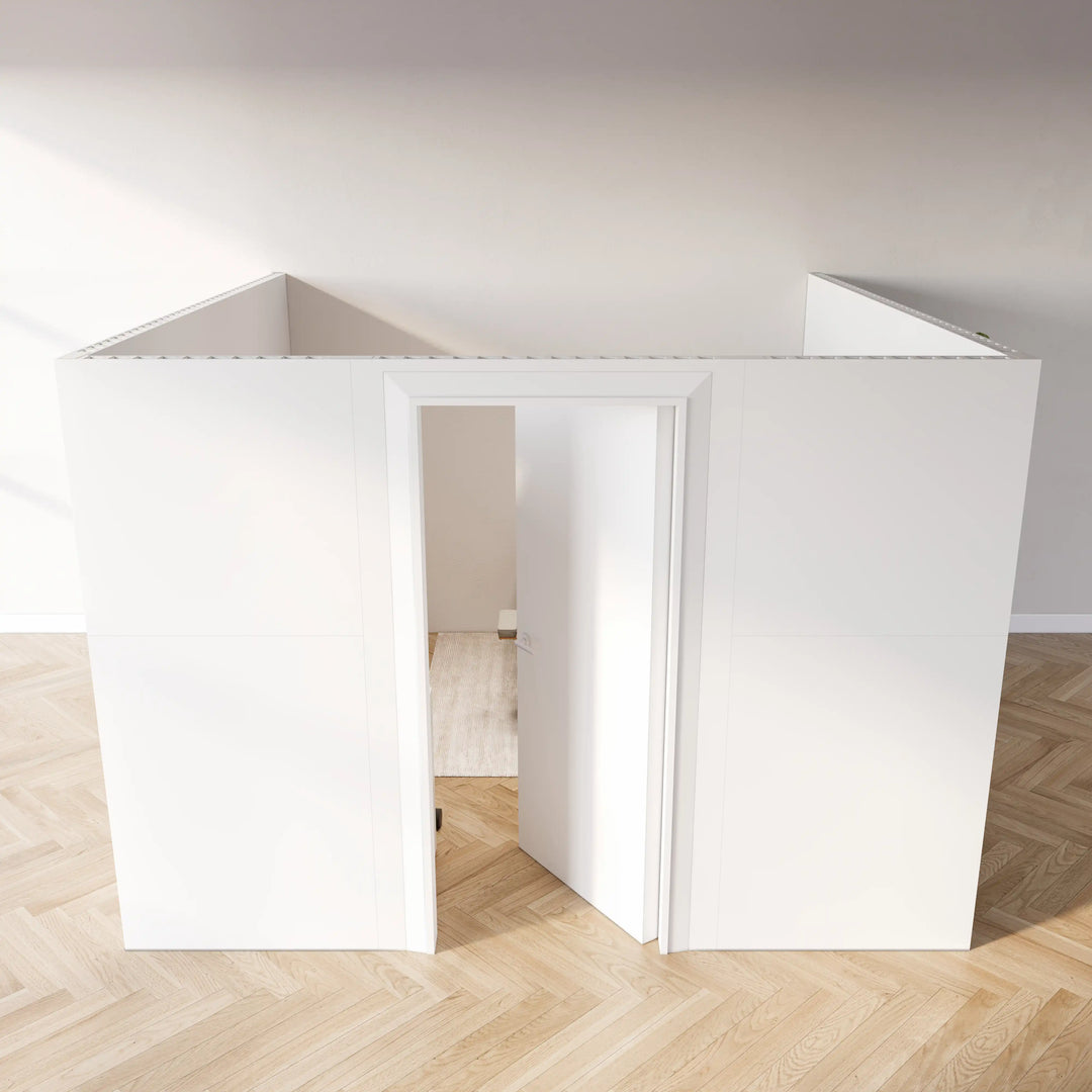 Mounted U-Shaped Partition Wall With Swing Door