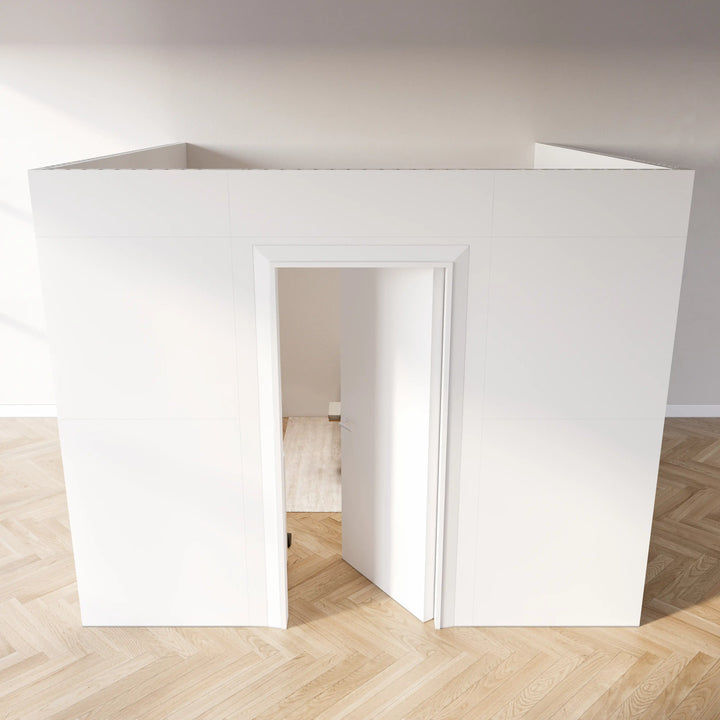 Mounted U-Shaped Partition Wall With Swing Door