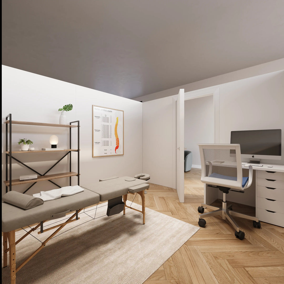 Mounted U-Shaped Partition Wall With Swing Door