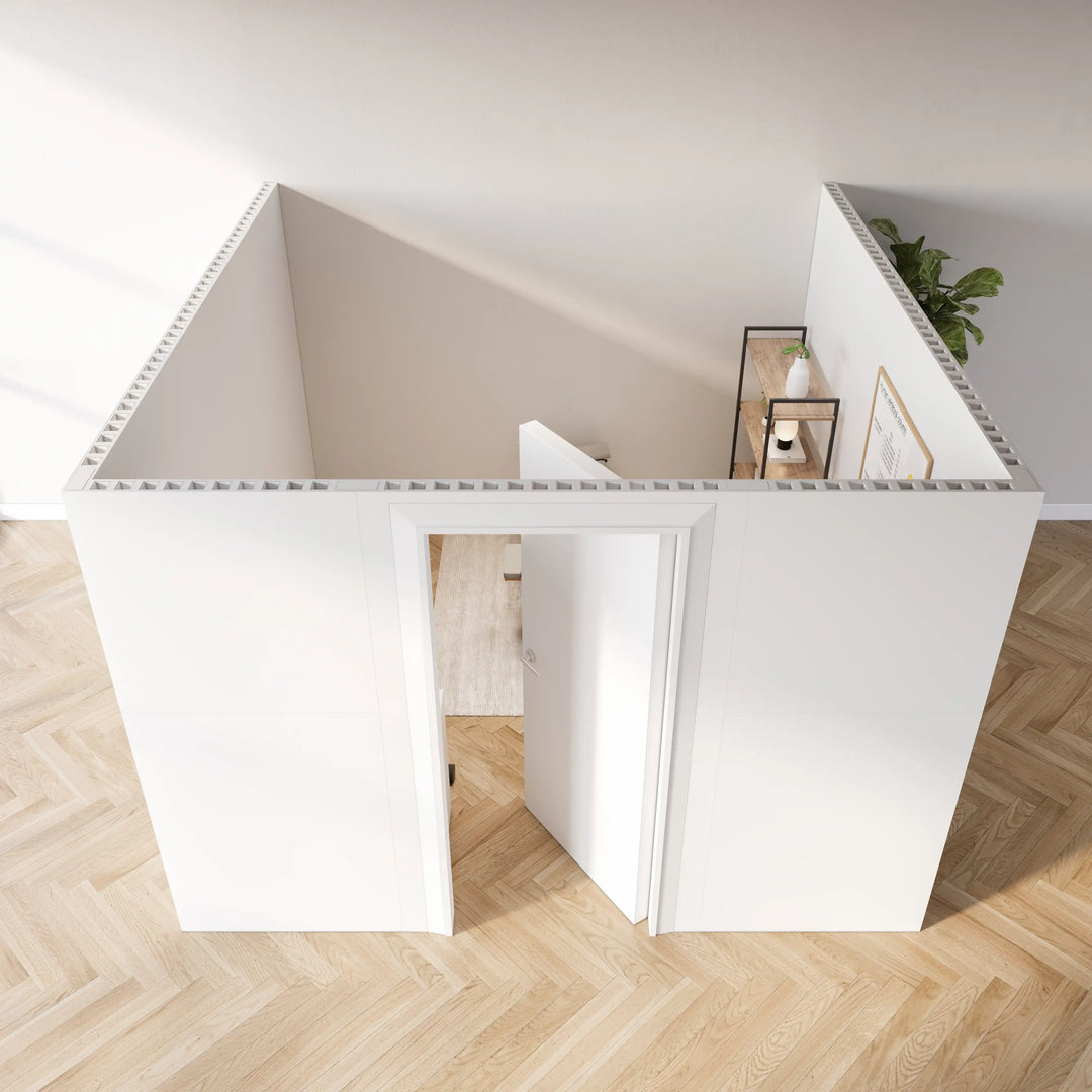 Mounted U-Shaped Partition Wall With Swing Door