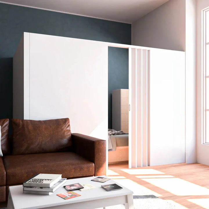 Mounted L-Shaped Partition Wall With Door