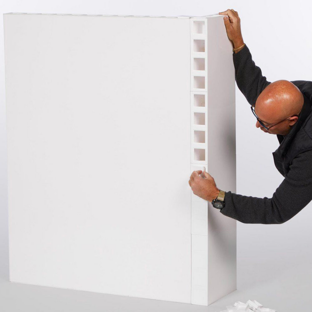Mounted F-Shaped Partition Wall With Swing Doors
