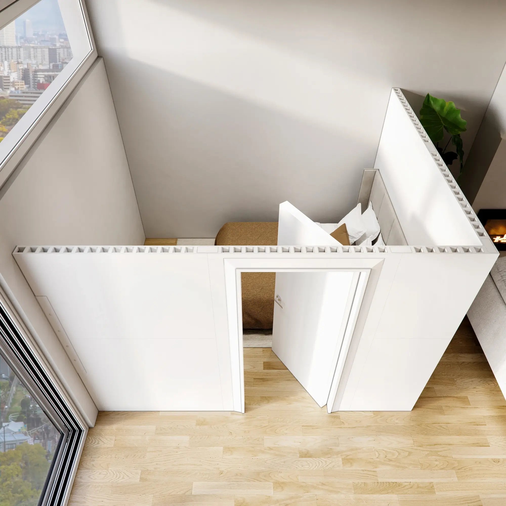 Mounted L Shaped Wall With Swing Door Free Shipping 4 8 Room Mounted L Shaped Wall With Swing Door Free Shipping 4 8 Room