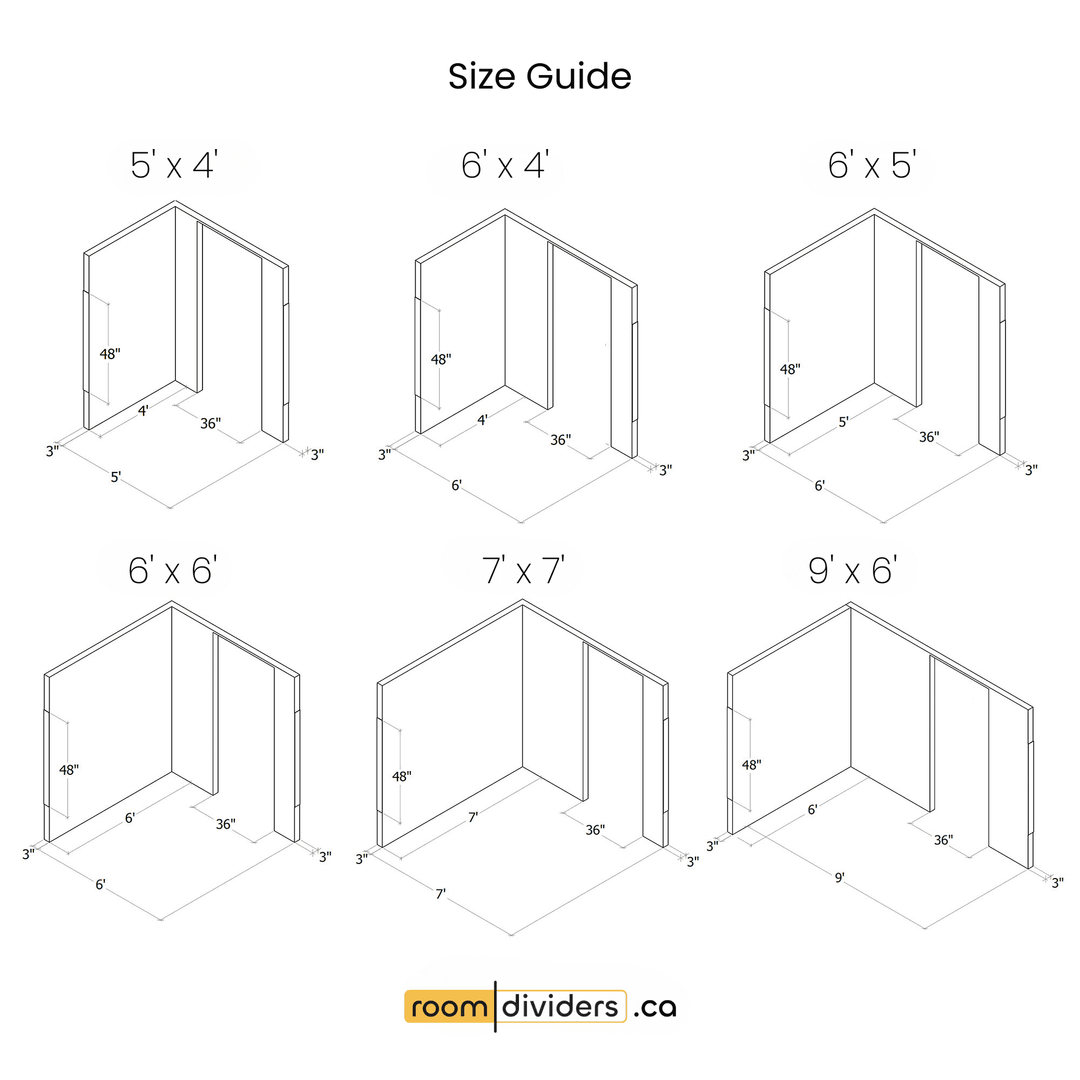 Mounted L-Shaped Partition Wall With Door