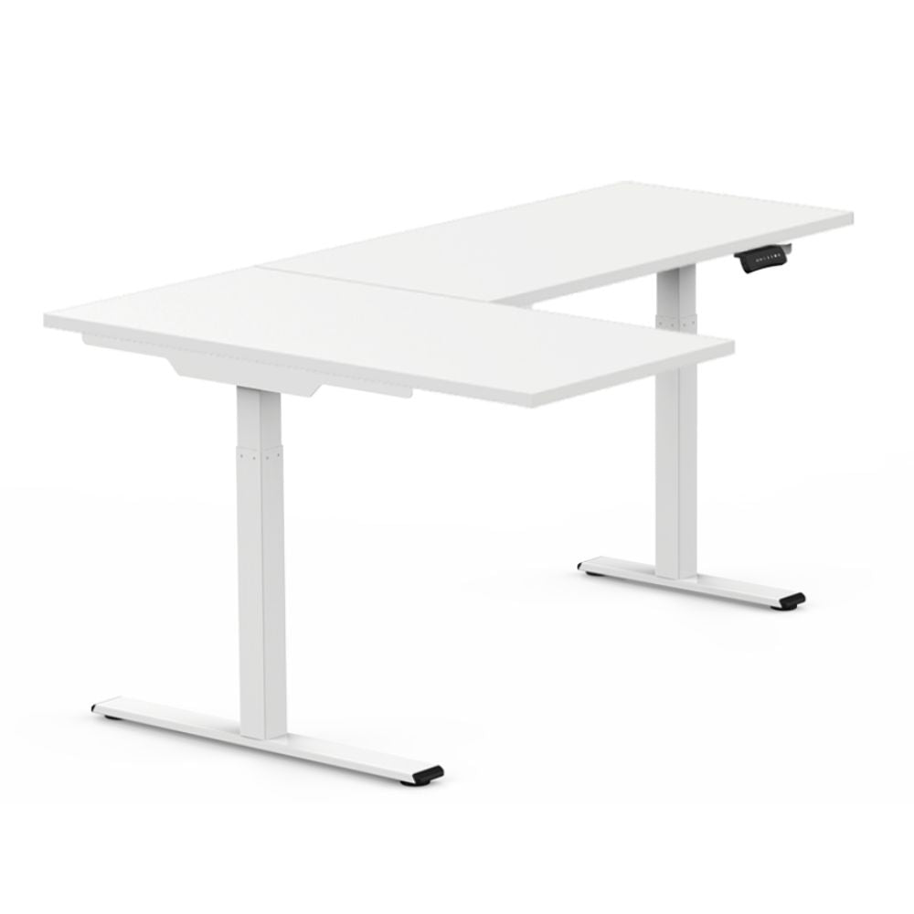 Height Adjustable L-Shaped Desk