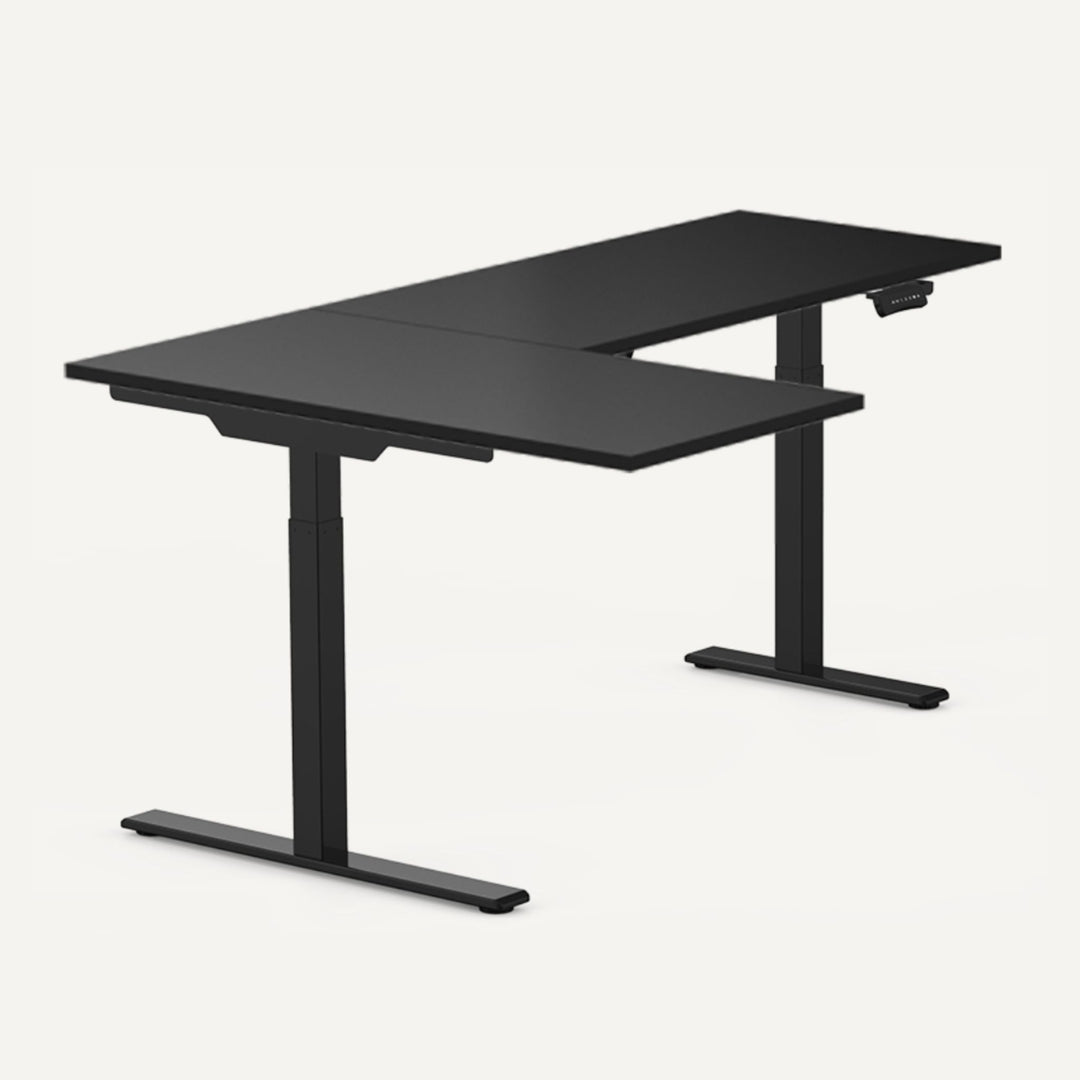 Height Adjustable L-Shaped Desk