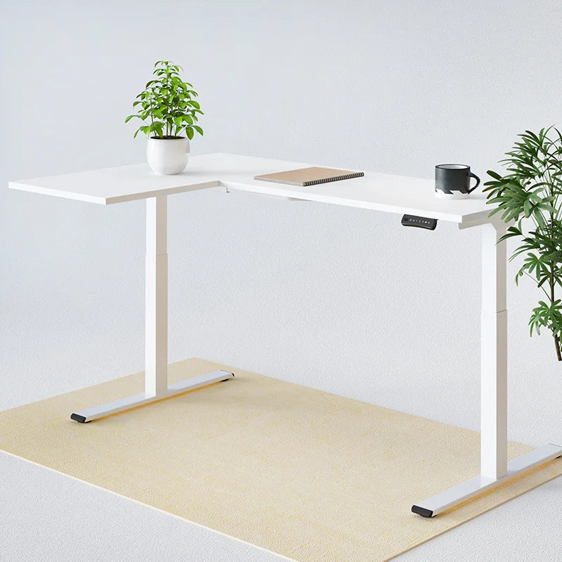 Height Adjustable L-Shaped Desk