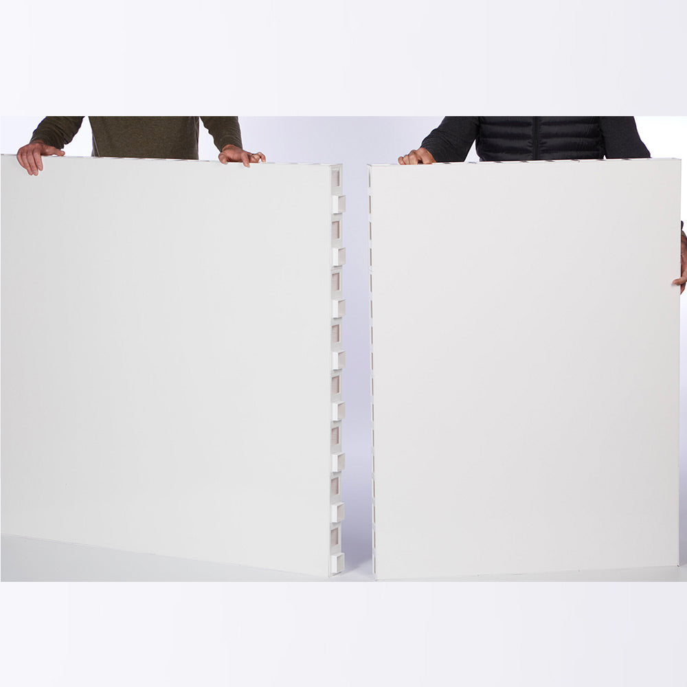 Freestanding U-Shaped Partition Wall With Door