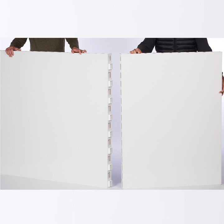 Freestanding U-Shaped Partition Wall With Door